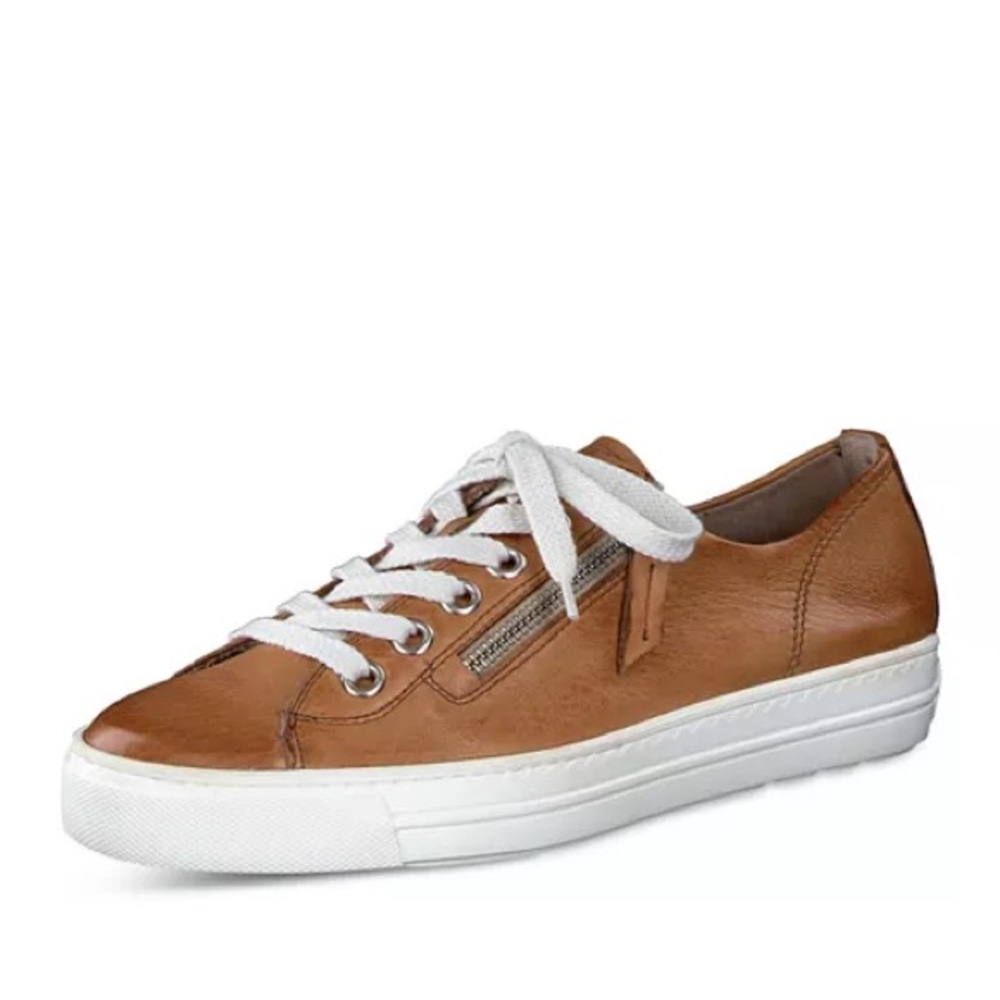 Paul Green Women's Sz 7-7.5 Lacey Lace Up Zip Low Top Sneakers